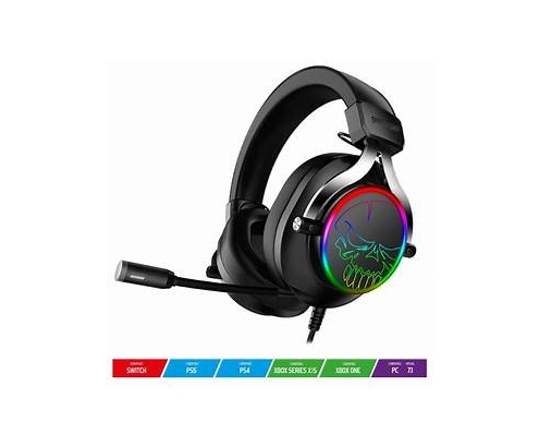 Spirit of gamer Auriculares gaming diadema jack 3.5 usb 2.0 gris oscuro