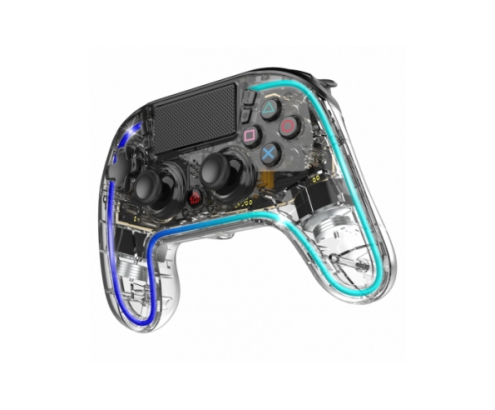 Spirit of Gamer Neon Bluetooth Transparente Gamepad Analógico PlayStation 4, Playstation 3