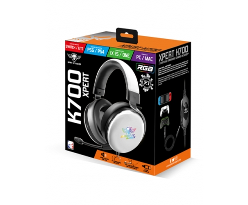 Spirit of Gamer XPERT H700 Auriculares Alámbrico Diadema Juego Blanco