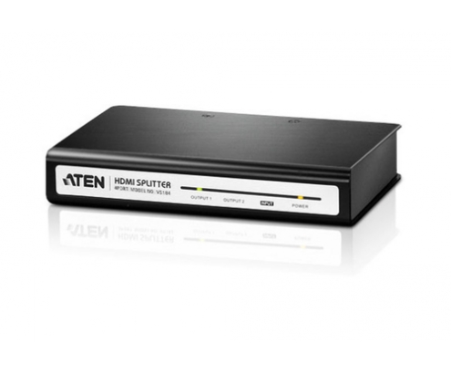SPLITTER ATEN HDMI 4 PUERTOS TRUE 4K AT 60HZ NEGRO VS184B-AT-G
