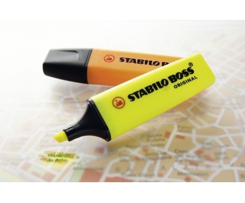 STABILO BOSS Original marcador 1 pieza(s) Punta de cincel Amarillo