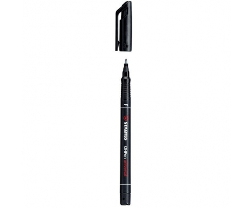 STABILO OHPen universal permanent, 10 Pack marcador permanente Punta redonda Negro 1 pieza(s)