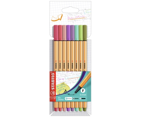 STABILO point 88 rotulador de punta fina Multicolor 8 pieza(s)