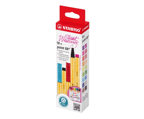 STABILO point 88 rotulador Fino Multicolor 18 pieza(s)