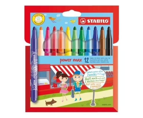 STABILO Power Max rotulador Fuerte Multicolor 12 pieza(s)