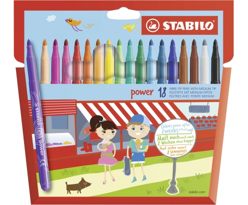 STABILO power rotulador Medio Multicolor 18 pieza(s)