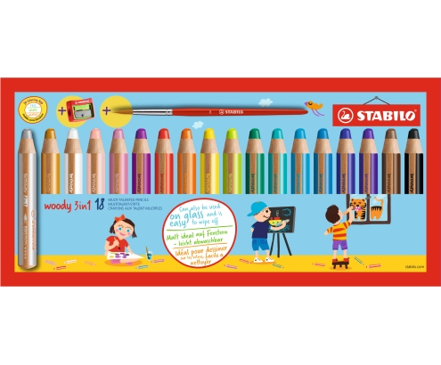 STABILO Woody 3 in 1 Multicolor 18 pieza(s)