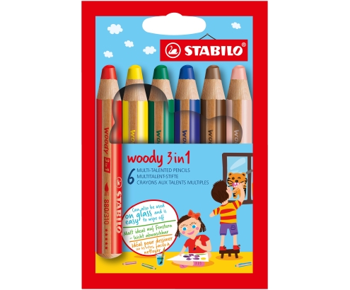 STABILO Woody 3 in 1 Multicolor 6 pieza(s)