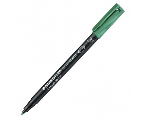 STAEDTLER LUMOCOLOR ROTULADOR PERMANENTE PUNTA M 1MM VERDE 317-5
