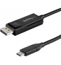 StarTech.com 2m - Cable USB-C a DisplayPort 1.4 - Bidireccional negro 
