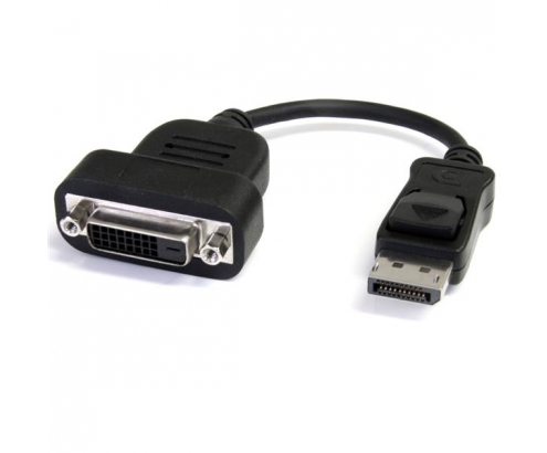 StarTech.com Adaptador Conversor de VÍ­deo DisplayPort DP a DVI Macho a Hembra - 1920x1200 - Activo Negro