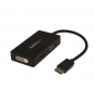 StarTech.com Adaptador Conversor DisplayPort a VGA DVI o HDMI - Convertidor A/V 3 en 1 para viajes Negro 