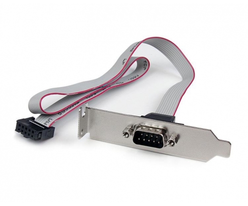 StarTech.com Adaptador de 0.4m Header Cabezal Bracket Serie Serial DB9 RS232 a IDC 10 Pines Placa Base Perfil Bajo