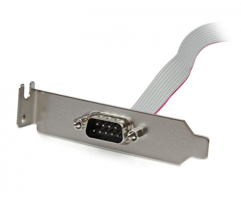 StarTech.com Adaptador de 0.4m Header Cabezal Bracket Serie Serial DB9 RS232 a IDC 10 Pines Placa Base Perfil Bajo