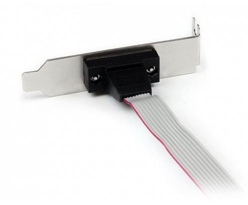 StarTech.com Adaptador de 0.4m Header Cabezal Bracket Serie Serial DB9 RS232 a IDC 10 Pines Placa Base Perfil Bajo