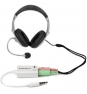 StarTech.com Adaptador de Auriculares con Micrófono Mini Jack 3,5mm Macho 4 pines a Conectores de Auriculares y de Micrófono Mini Jack Hembra - Blan
