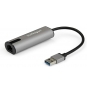 StarTech.com Adaptador de Red Ethernet USB-A a RJ45 2,5 Gigabit LAN - 2.5GBASE-T - Negro Gris