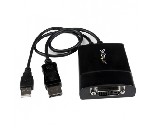 StarTech.com Adaptador de VÍ­deo DisplayPort a DVI - Conversor DP++ - Doble Enlace - Activo negro 