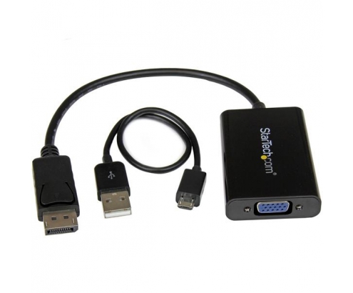 StarTech.com Adaptador de vÍ­deo DisplayPort a VGA con audio Negro