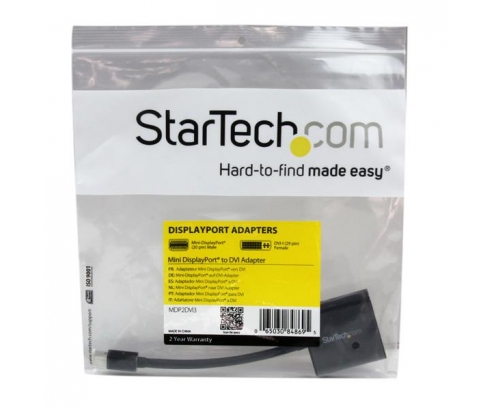 StarTech.com Adaptador de VÍ­deo Mini DisplayPort a DVI - Cable Conversor Convertidor DP - 1920x1200 - Pasivo
