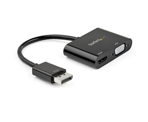 StarTech.com Adaptador DisplayPort a HDMI y VGA - 4K 60Hz Negro 