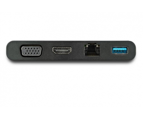 StarTech.com Adaptador Multipuertos USB-C 4K con HDMI y VGA - Mac Win Chrome - 1x USB-A - GbE - Portátil - Docking Station USB Tipo C