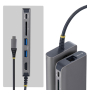 StarTech.com Adaptador Multipuertos USB-C a HDMI - PD 140W - Hub Ladrón USB de 3 Puertos - 4K 60Hz - Ranura para Tarjetas SD - Mini Docking Station T