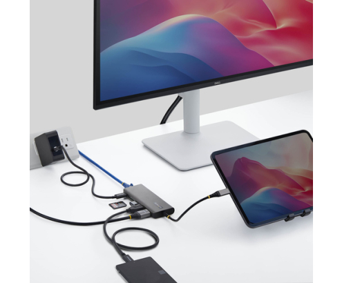 StarTech.com Adaptador Multipuertos USB-C a HDMI - PD 140W - Hub Ladrón USB de 3 Puertos - 4K 60Hz - Ranura para Tarjetas SD - Mini Docking Station T