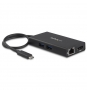 StarTech.com Adaptador Multipuertos USB-C con HDMI de 4K- 2x Puertos USB-A - PD de 60W - Negro