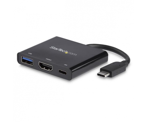 StarTech.com Adaptador Multipuertos USB-C con HDMI - Puerto USB 3.0 - PD de 60W negro 