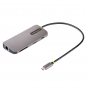 StarTech.com Adaptador Multipuertos USB C de Vídeo 4K a 60Hz, con Hub de 3 Puertos USB-A de 5Gbps, Entrega de Alimentación USB de 100W, Red Ethernet