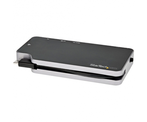 StarTech.com Adaptador Multipuertos USB C - Docking Station USB Tipo C a VÍdeo HDMI de 4K o VGA - PD Pass-through de 100W - Hub Ladrón USB de 2 Puer