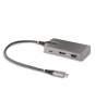 StarTech.com Adaptador Multipuertos USB-C - Docking Station USB Tipo C HDMI 4K60 - Hub Ladrón USB 3.0 de 3 Puertos - Entrega de Alimentación PD 100W