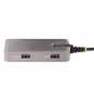StarTech.com Adaptador Multipuertos USB-C - Docking Station USB Tipo C HDMI 4K60 - Hub Ladrón USB 3.0 de 3 Puertos - Entrega de Alimentación PD 100W