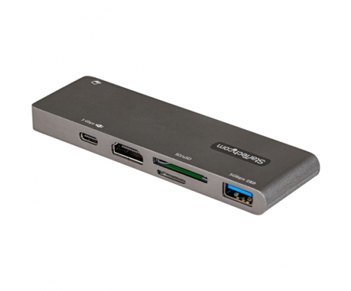 StarTech.com Adaptador Multipuertos USB C para MacBook Pro/Air - Docking Station USB Tipo C a HDMI 4K - con PD de 100W Pass-through - Lector de Tarjet
