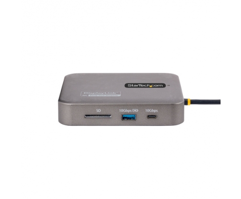 StarTech.com Adaptador Multipuertos USB-C - VÍdeo Doble HDMI - 4K 60Hz - Hub USB 3.1 de 2 Puertos de 10Gbps - PD de 100W de Paso por USB - Cable de 3