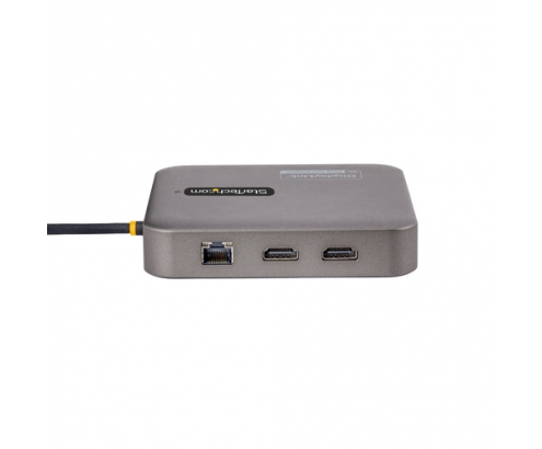 StarTech.com Adaptador Multipuertos USB-C - VÍdeo Doble HDMI - 4K 60Hz - Hub USB 3.1 de 2 Puertos de 10Gbps - PD de 100W de Paso por USB - Cable de 3