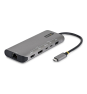StarTech.com Adaptador Multipuertos USB4 para 2 Pantallas - Sin Controladores para macOS y Windows - PD de Carga de 140W - 4K 144Hz - Hub Ladrón de 3