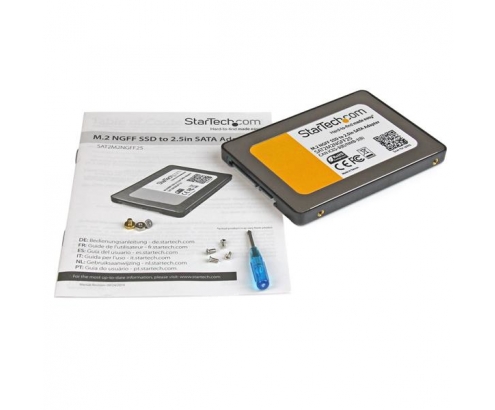 StarTech.com Adaptador SSD M.2 a SATA III de 2,5 Pulgadas con Carcasa Protectora - Conversor NGFF de Unidad SSD
