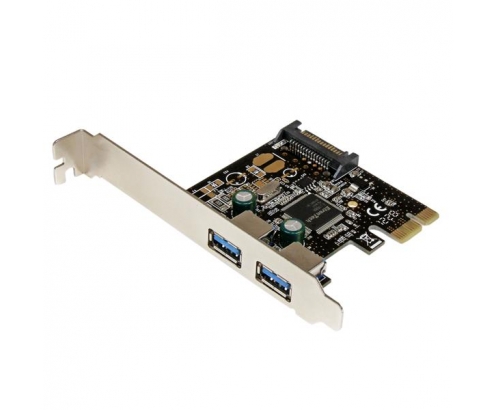 StarTech.com Adaptador Tarjeta Controladora PCI Express PCI-E 2 Puertos USB 3.1 con Alimentación SATA