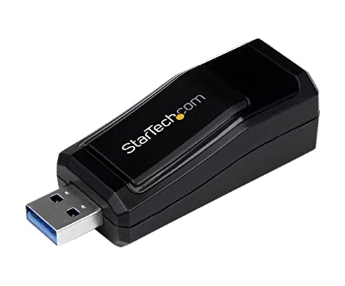 StarTech.com Adaptador Tarjeta de Red Externa NIC USB 3.0 a 1 Puerto Gigabit Ethernet 1Gbps RJ45 USB A Sin Dongle negro 