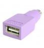 StarTech.com Adaptador Teclado USB tipo A Hembra a conector PS/2 Macho MiniDIN Violeta