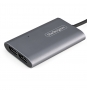 StarTech.com Adaptador Thunderbolt 3 a Dos Puertos DisplayPort 1.4 de 2 Monitores 4K de 60Hz o 1 Monitor de 8K o 5K plata TB32DP14