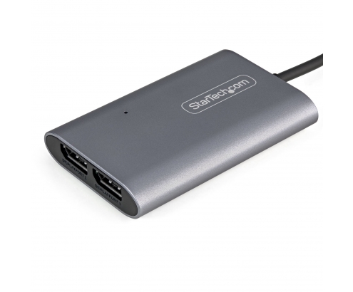 StarTech.com Adaptador Thunderbolt 3 a Dos Puertos DisplayPort 1.4 de 2 Monitores 4K de 60Hz o 1 Monitor de 8K o 5K plata TB32DP14