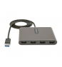 StarTech.com Adaptador USB 3.0 a 4 Puertos HDMI - Tarjeta Gráfica y de VÍ­deo Externa - Dongle Llave USB-A a 4x HDMI - 1080p a 60Hz - Conversor Multi