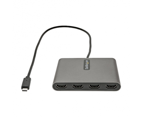 StarTech.com Adaptador USB-C a 4 Puertos HDMI - Tarjeta Gráfica y de VÍ­deo Externa - Dongle Llave USB Tipo C a 4x HDMI - 1080p a 60Hz - Conversor Mu