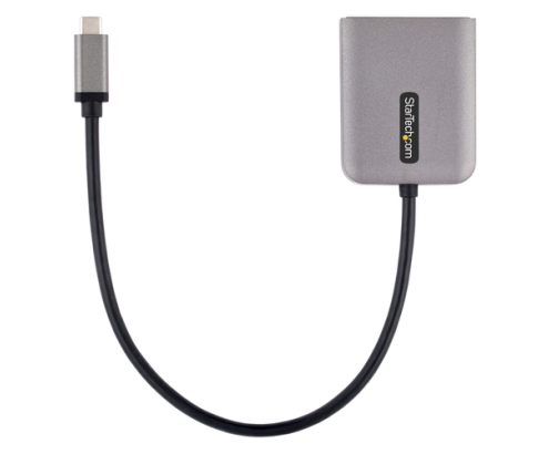 StarTech.com Adaptador USB-C a DisplayPort 1.4 Doble - Hub MST USB C Multi Monitor - Divisor Multiplicador DP Doble 5K 60Hz DP - HDR - con Cable Extra
