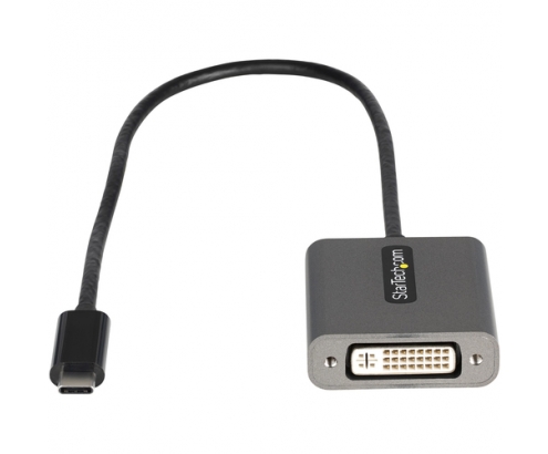 StarTech.com Adaptador USB C a DVI - Conversor Tipo Llavero USB Tipo C a DVI-D 1920x1200p - Convertidor USBC a Pantalla DVI - Conversor de VÍ­deo - Co