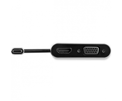 StarTech.com Adaptador USB-C a VGA y HDMI - 2en1 - 4K 30Hz - Gris Espacial - Adaptador Gráfico Externo USB Tipo C