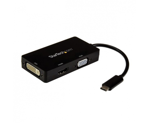 StarTech.com Adaptador USB-C de VÍ­deo Multipuertos - 3en1 - 4K 30Hz - Negro